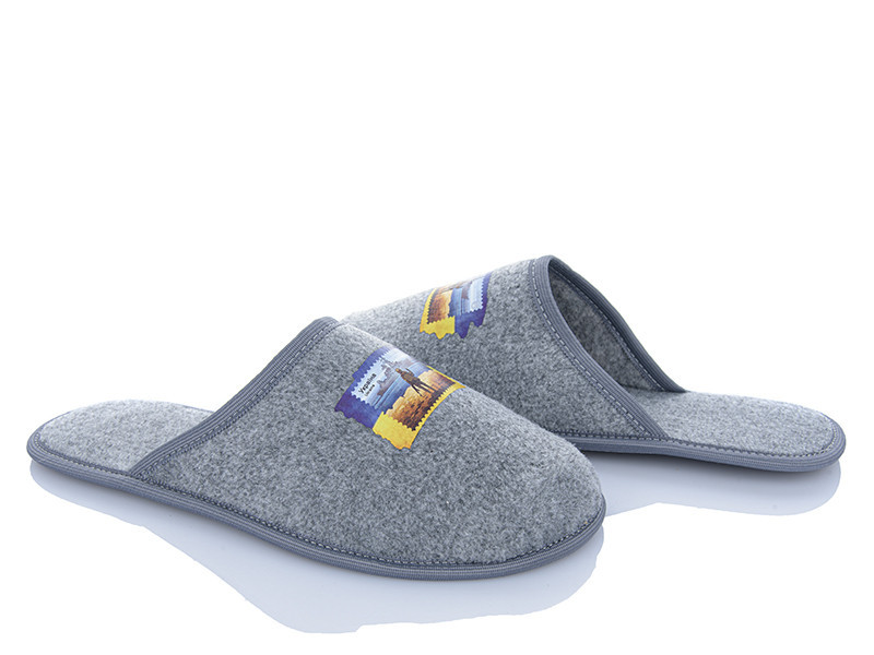 Хатні капці чоловічі сірі закритий носок Марка Одеса - фото 6