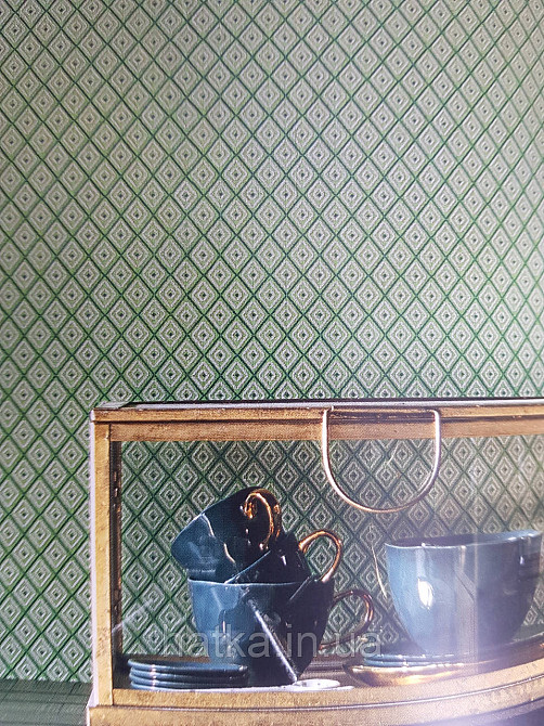 Шпалери текстильні еко 0.53х10.05 Rasch Textil Valentina класика фігури ромби структурні різні кольори Київ - фото 1