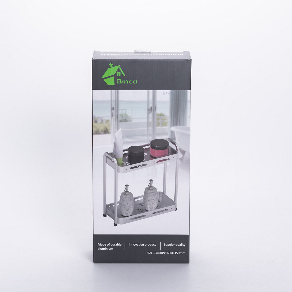 Двоярусна полиця для ванної алюмінієва настільна 34×16×35 см HP-46-4 Коломия - фото 5