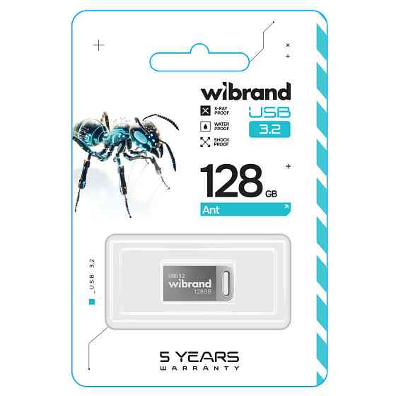 Флешка flash Wibrand USB 3.2 Gen1 Ant 128GB Silver WI3.2 / AN128M4S Одеса