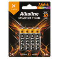 Батарейка AAA LR03 Alkaline 8pcs Blister Vinga (VJABAAA8) Київ - фото 1