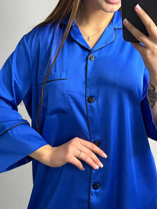 Женская ночная рубашка удлиненная шелковая M Электрик Харьков - изображение 2