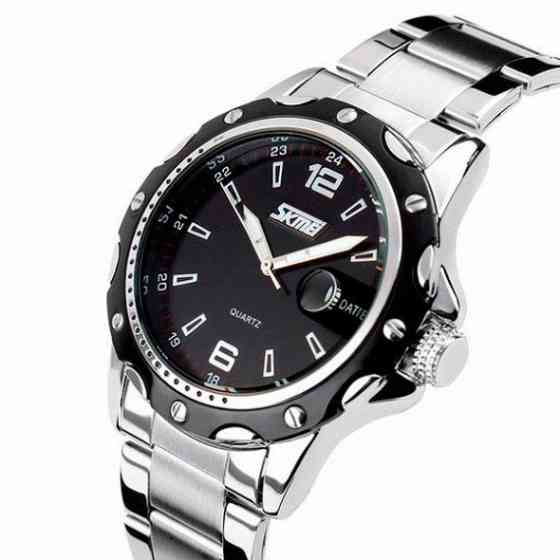 Мужские наручные часы Skmei Robby Steel 0992S Серебристый с черным Винница