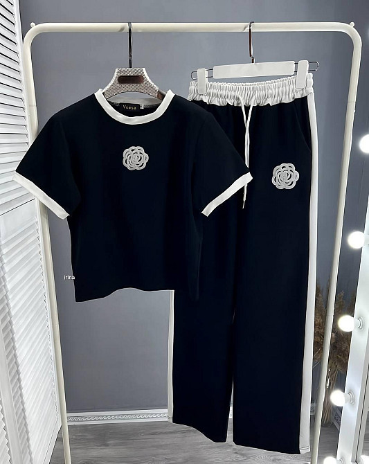 Женский стильный повседневный костюм двойка турецкая двухнить Одесса - изображение 1