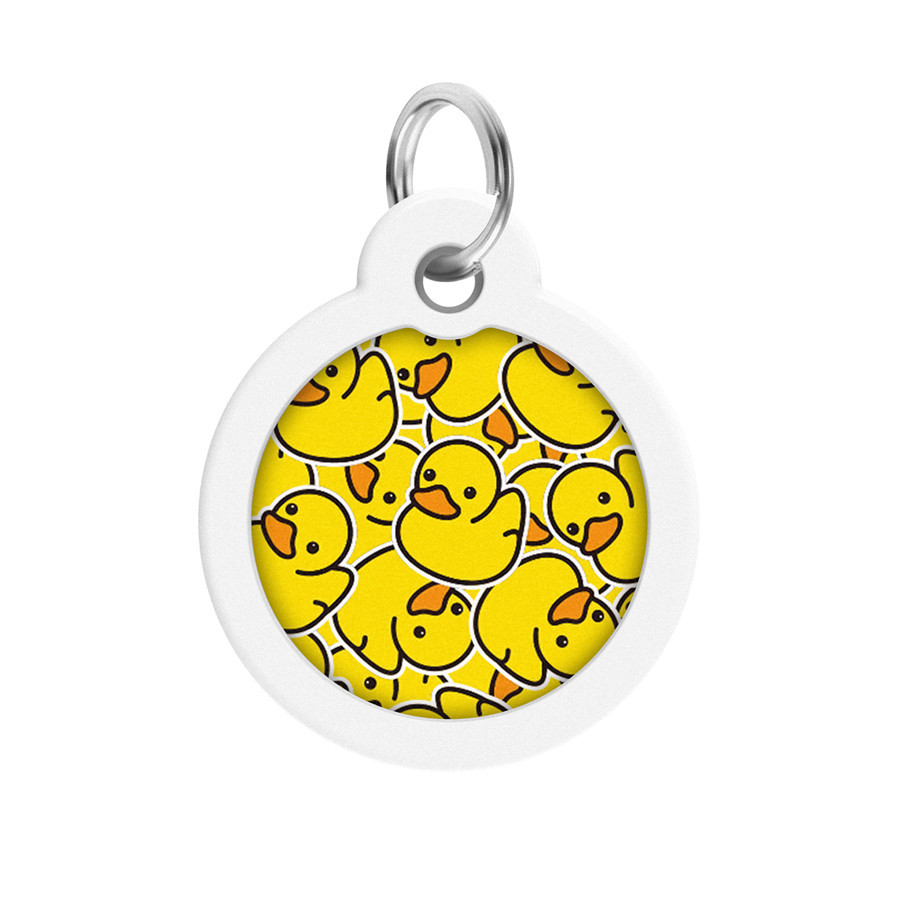 Адресник для собак і котів металевий WAUDOG Smart ID з QR-паспортом, малюнок "Кульки", круг, Д 30 мм Вінниця - фото 2