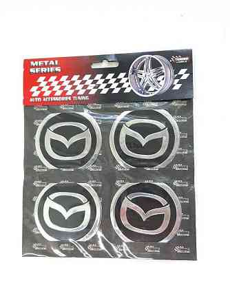 Наклейки на ковпаки Mazda чорні, діам. 60мм Вінниця
