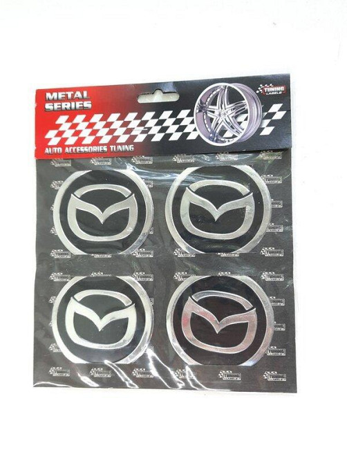 Наклейки на ковпаки Mazda чорні, діам. 60мм Винница - изображение 1