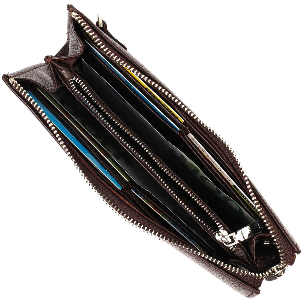 Практичний чоловічий клатч із натуральної шкіри aфлотар Коричневий (BOND) Київ - фото 1