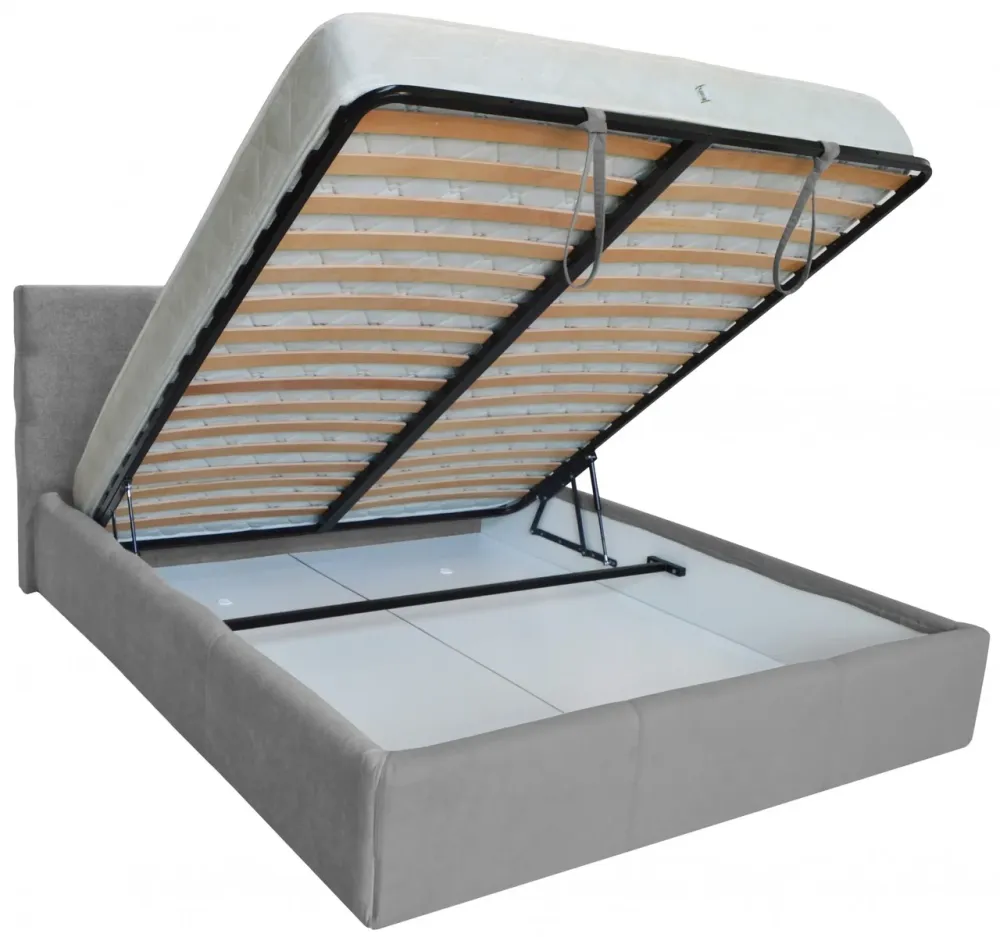 Кровать Двуспальная Manchester Comfort 180 х 200 см Мисти Grey С подъемным механизмом и нишей для белья Серый Днепр - изображение 4