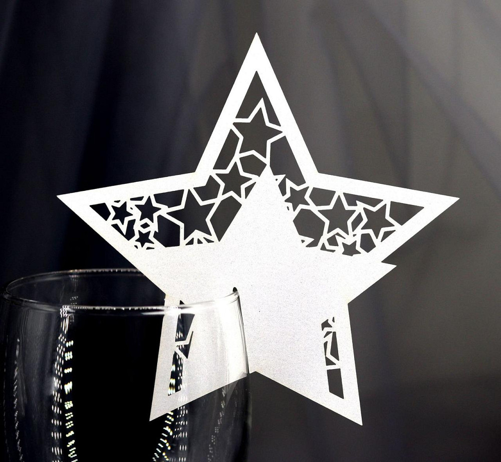 Декор на новый год Звездочка 10 штук 95 мм белый Киев - изображение 3