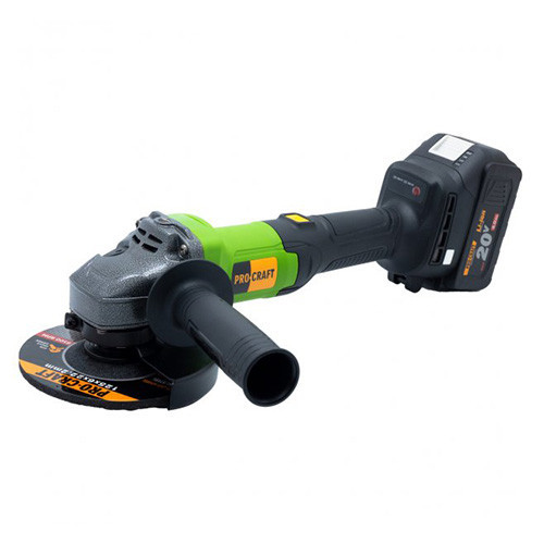 Акумуляторна болгарка Procraft PGA-20 – безщіткова, 125 мм, 20В, 4А·год, 2 АКБ, гарантія 36 міс Львів - фото 1