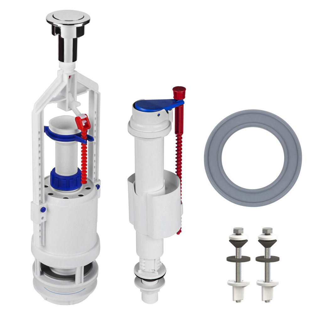 Комплект арматуры для сливного бачка с нижней подачей води 1/2 ″ и одним режимомслива СТОП АБк-10 Киев - изображение 1