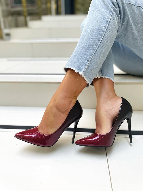 Vices Туфлі жіночі VICES червоні еко-лак каблук 11см (1058-19) (2391) Коломия - фото 6