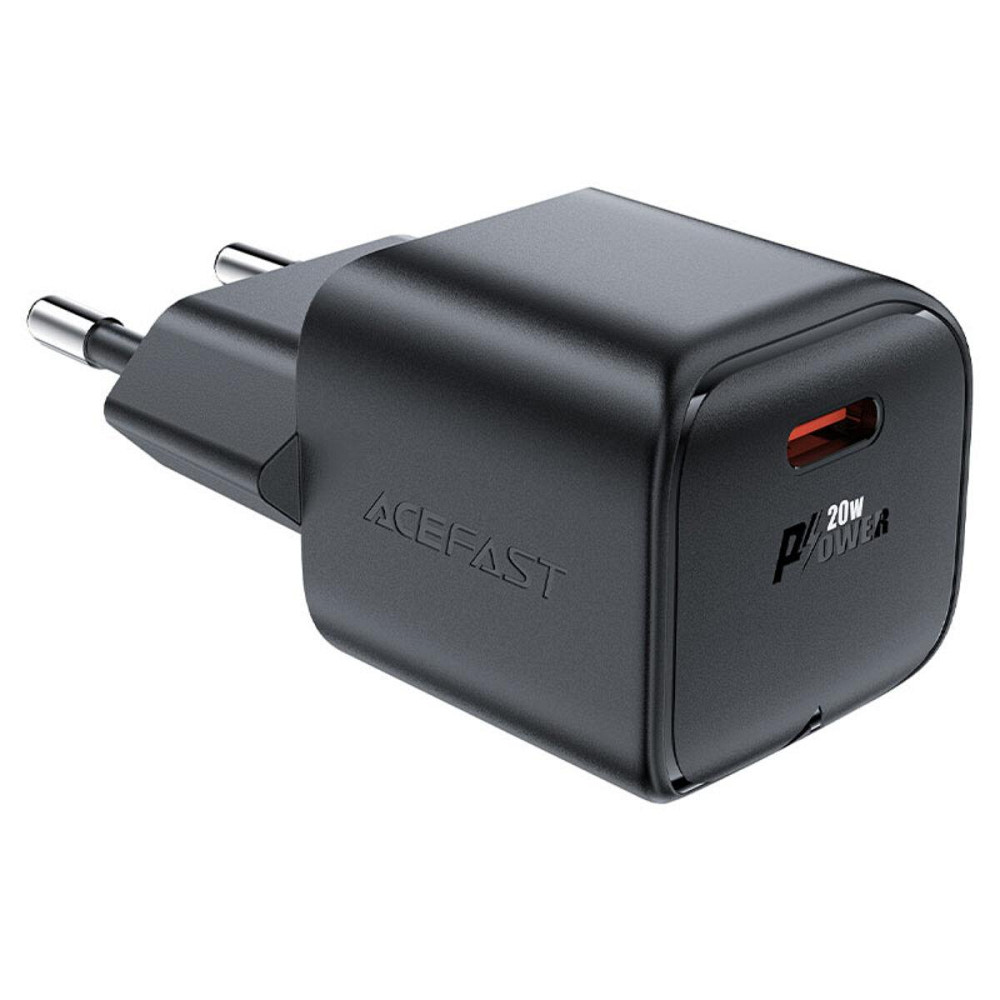 Мережевий зарядний пристрій ACEFAST A73 mini PD20W GaN USB-C charger Black 6974316282648 Одеса - фото 2
