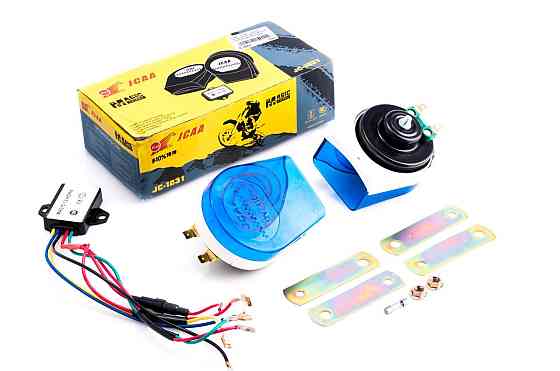 Сигнал (равлик) електричний двотональний (синьо-прозорі) (пара) Мукачево