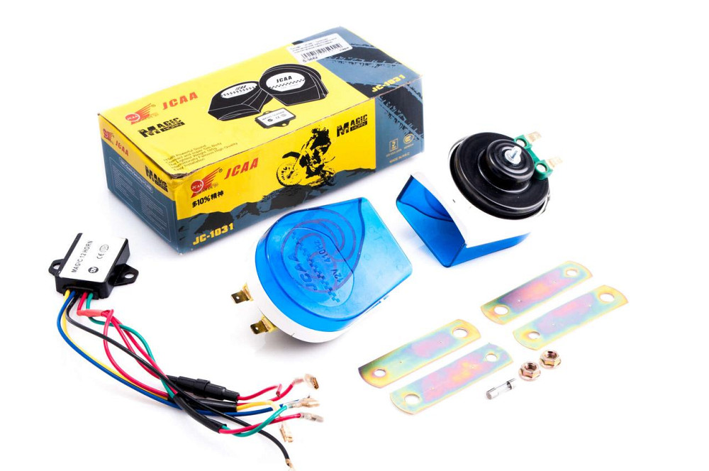 Сигнал (равлик) електричний двотональний (синьо-прозорі) (пара) Мукачево - фото 1