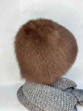 Шапка женская меховая Виктория Коричневый Харьков