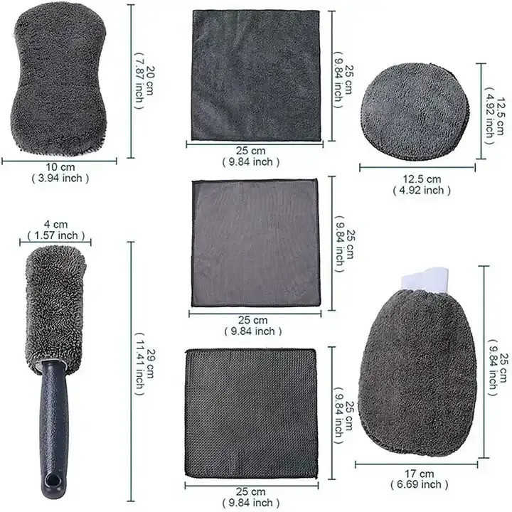 Набор автомобильный для мойки и полировки за авто 9 в 1..Набор для ручной мойки машины,микрофибра для авто Каменец-Подольский - изображение 7