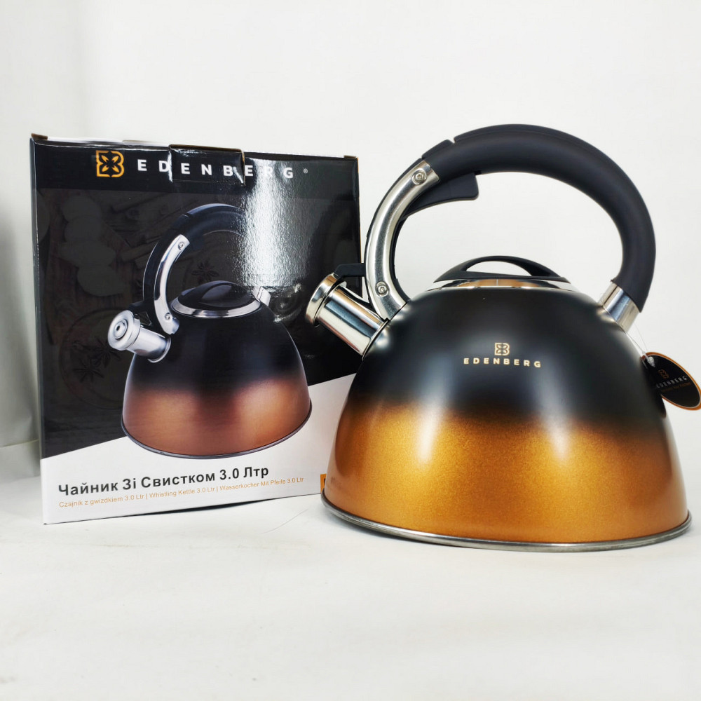 Стильний чайник з нержавіючої сталі зі свистком, Чайник для приготування напоїв зі свистком YJ-20 Івано-Франківськ - фото 2