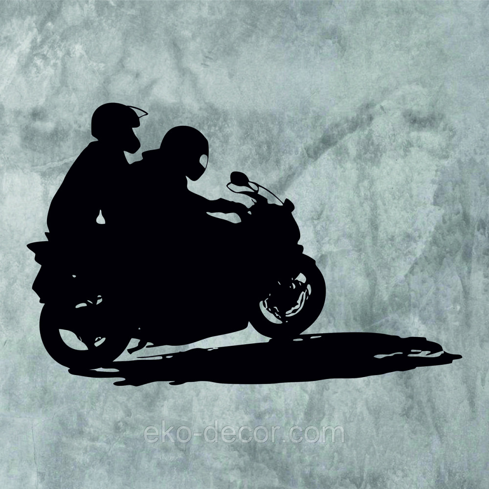 Декоративное настенное Панно «Мотоцыкл с коляской» Декор на стену 90*58 см, Черный Киев - изображение 9
