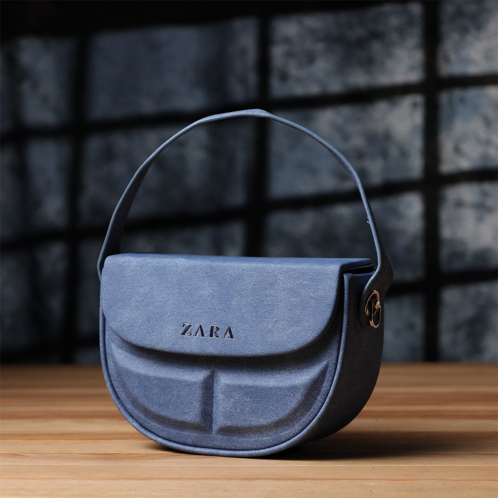 Каркасна сумка жіноча з якісного текстилю Vintage sale_15147 Синій Київ - фото 7