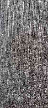 Шпалери вініл на флізеліні гарячого тиснення DU&KA Him 1.06х10 однотонні тонкі смужки чорні зі сріблом Київ