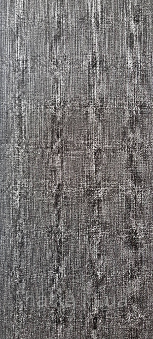 Шпалери вініл на флізеліні гарячого тиснення DU&KA Him 1.06х10 однотонні тонкі смужки чорні зі сріблом Київ - фото 1
