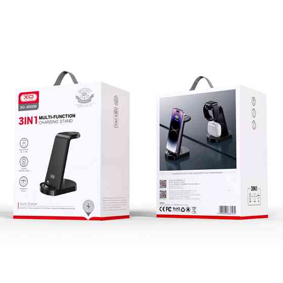 Бездротовий зарядний пристрій XO WX035 3в1 Watch Charger + Lightning + TWS Львів