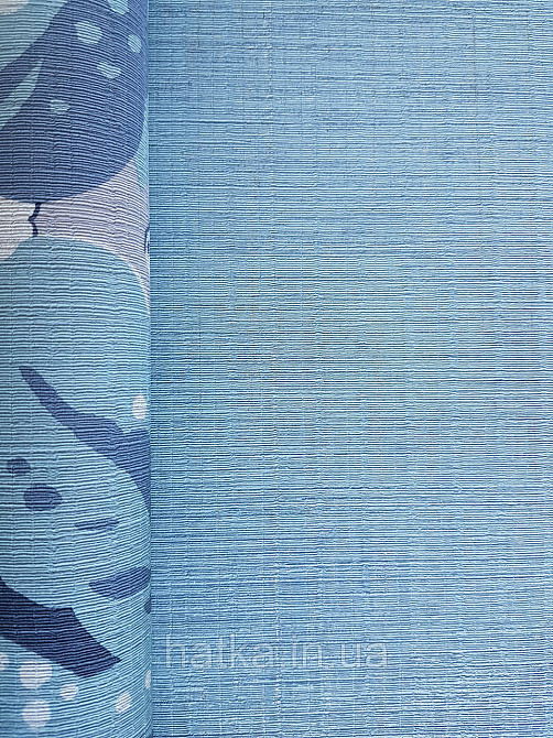 Обои флизелиновые эко Casadeco Five O'Clock 0.53х10 однотонные бирюзовые прожилки серебром под ткань Киев - изображение 1