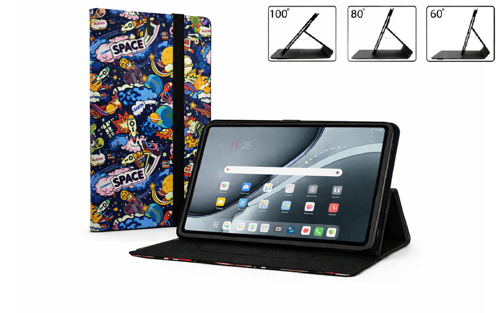 Чохол-книжка PlastGuard для Realme Pad Mini  – еко-шкіра, рамкова фіксація планшета, колір Чорний Космос Київ - фото 1
