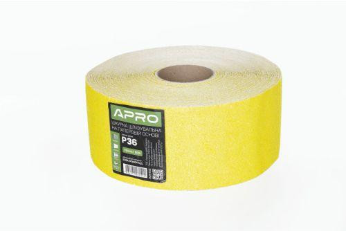 Бумага шлифовальная APRO P80 115мм*50м рулон (бумажная основа) Ровно - изображение 1