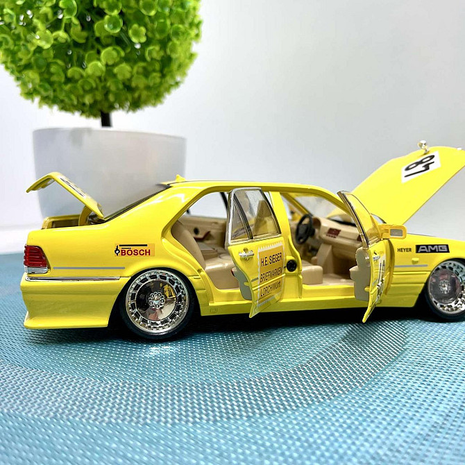 Машинка Авто Експерт Mercedes-Benz S-Class W140 металопластикова 1:24 звук світло інерція відчиняються двері капот багажник Жовта Чернігів - фото 8
