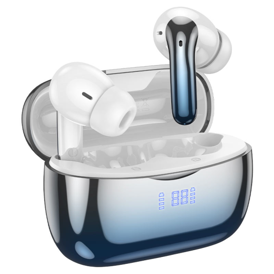 Бездротові навушники HOCO EQ16 Shine true wireless ANC+ENC Noise Reduction BT headset Blue glaze Київ