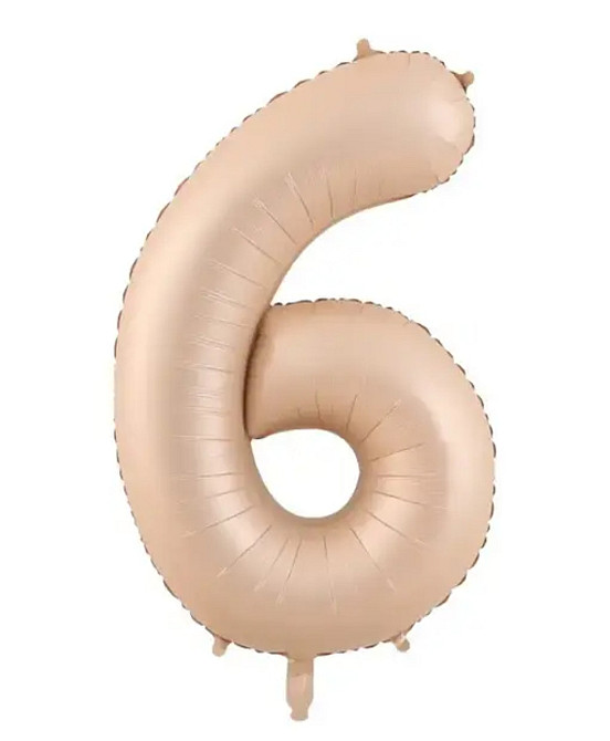 Цифра шарик 6 карамельный 32