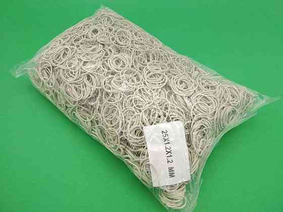 Денежная Резинка  №25 ( белая )*1,2мм  1 кг 