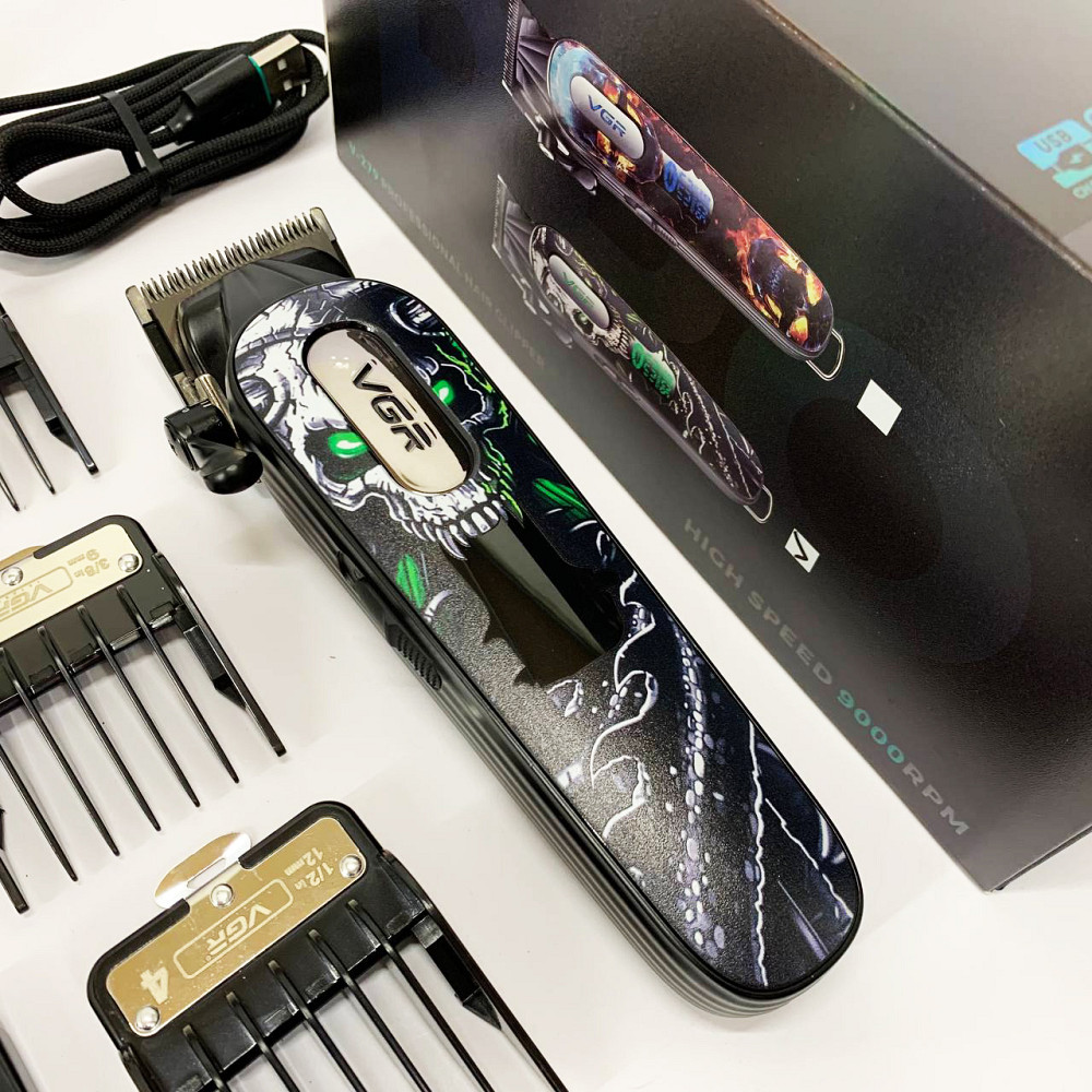 Набір для видалення волосся із зарядним пристроєм VGR, Машинка для стрижки волосся електрична BZ-38 Львів - фото 1