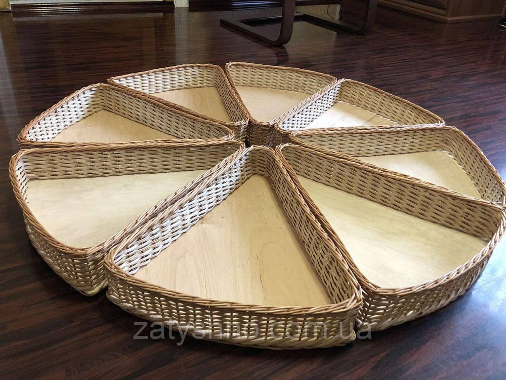 Плетеные лотки треугольные  круг из лозы Киев - изображение 5