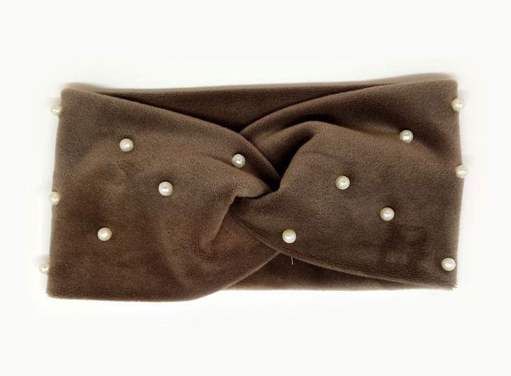 Повязка для девочки стильная коричневая Киев - изображение 1