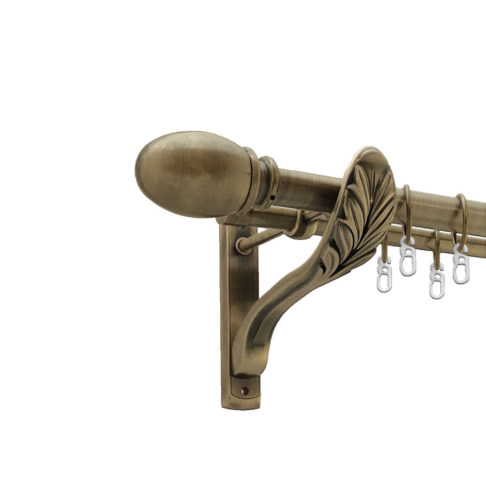 Карниз Orvit Белуно металевий дворядний ретро Антик 25\19 мм 300 см (4301645) Львів - фото 1