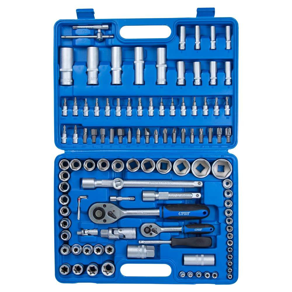 Grad Набор насадок торцевых и биты 1/4", 1/2" 108шт Start GRAD (6003205) Коломыя - изображение 2