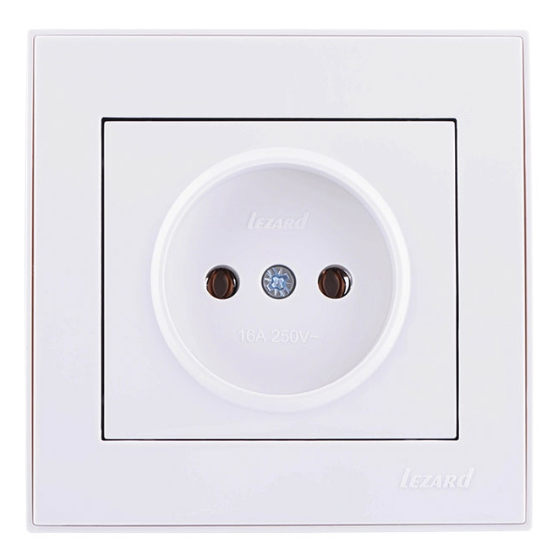 RAIN білий Розетка внутрішня без заземлення Лезард Житомир - изображение 1