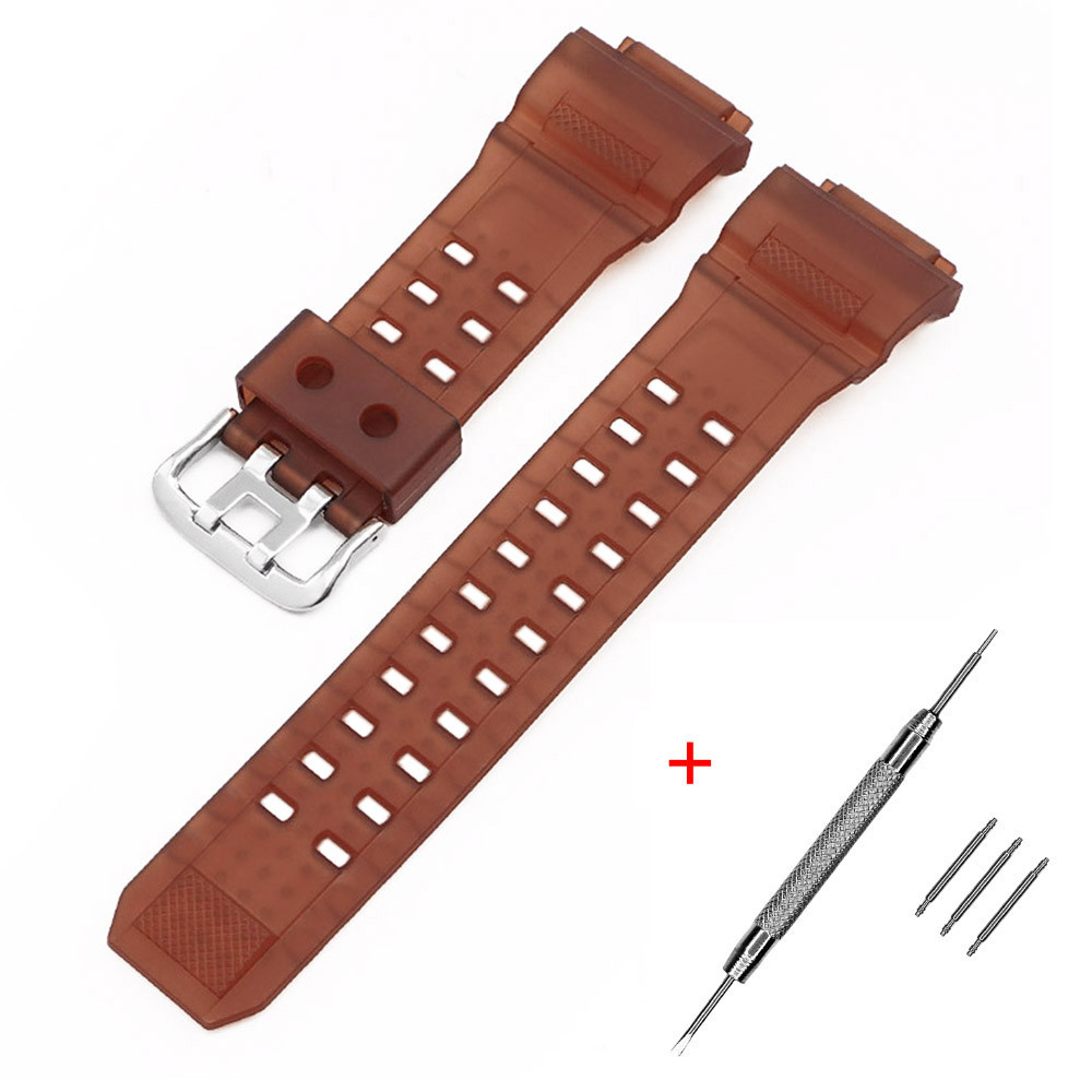 Ремешок для Casio G-Shock GW-9300/9400 Translucent Brown Silver SBR Киев - изображение 1