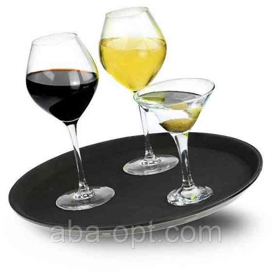 Піднос "Антисліп" для офіціанта кавового кольору Ø 36 см (шт) Одеса