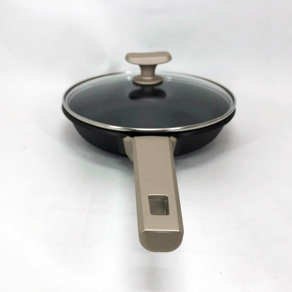 Сковорода якісна зручна на кухню, Лита алюмінієва сковорода Антипригарна без олії YO-10 Івано-Франківськ - фото 4