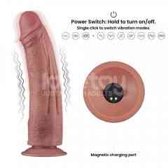 Реалістичний вібратор - Vibrating Dual Density Power Cock 10.5'' Sex Aura Київ