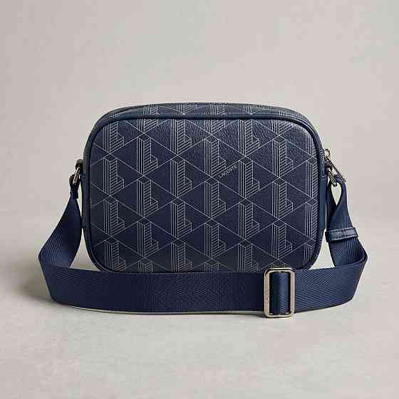 Чоловіча брендова сумка, борсетка на плече Лакоста, Lacoste (3651) blue Київ