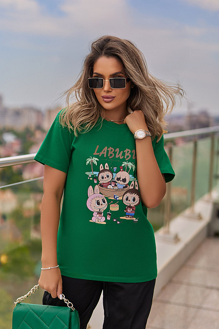Жіноча стильна футболка Labubu "Monsters" | Батал Київ - фото 6