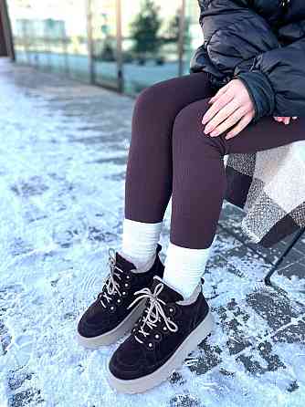 Arcoboletto Черевики жіночі Arcoboletto коричневі натуральна замша з хутром высота 8см размеры Коломыя