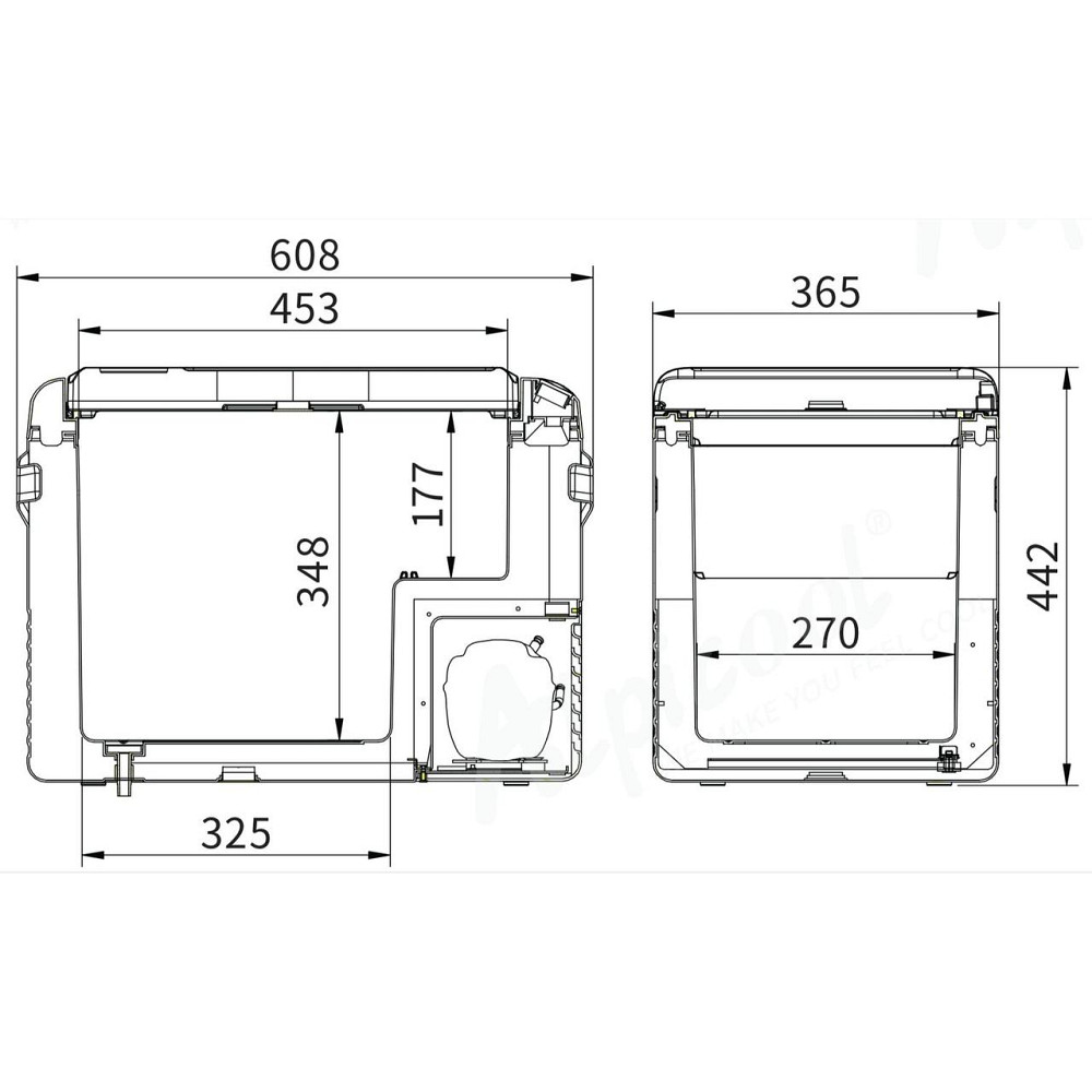 Компресорний автохолодильник Alpicool CL40G (37 літрів, LG Compressor). До -20℃, (12, 24, 220 вольт) Київ - фото 7