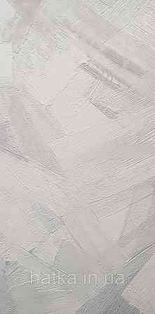 Шпалери вінілові на флізеліні Grandeco Time метрові абстракція структурні мазки білі сірі срібло Київ